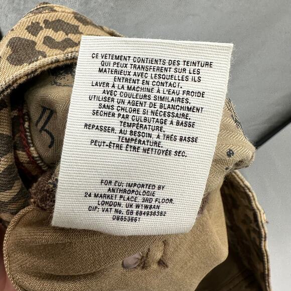 Anthropologie NWT Pilcro Leopard Cuffed Hyphen Shorts // 25 - Picture 9 of 10